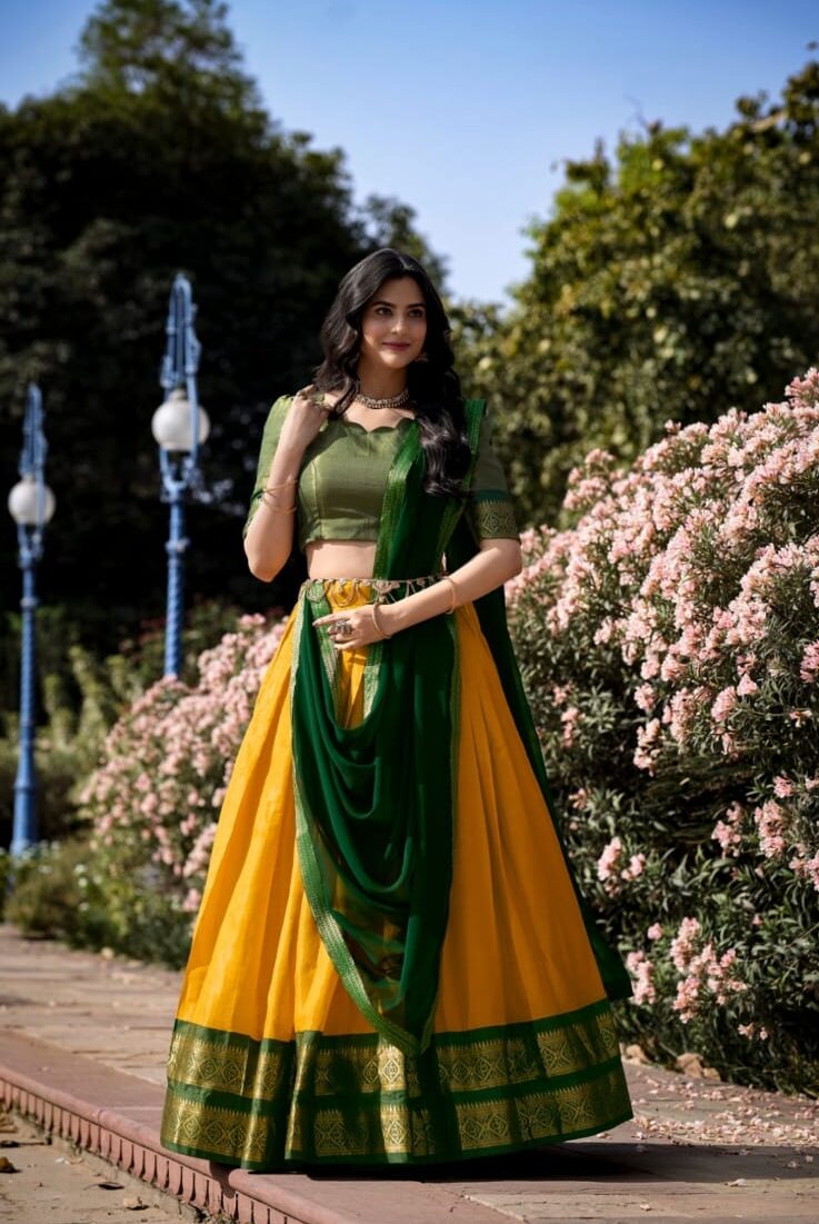 Mustard yellow Lehenga Choli