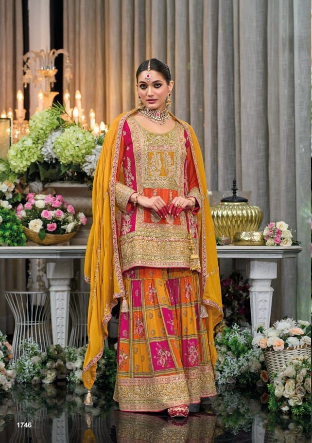 Rang Sharara Super Hit Embroidered Salwar Suits Collection